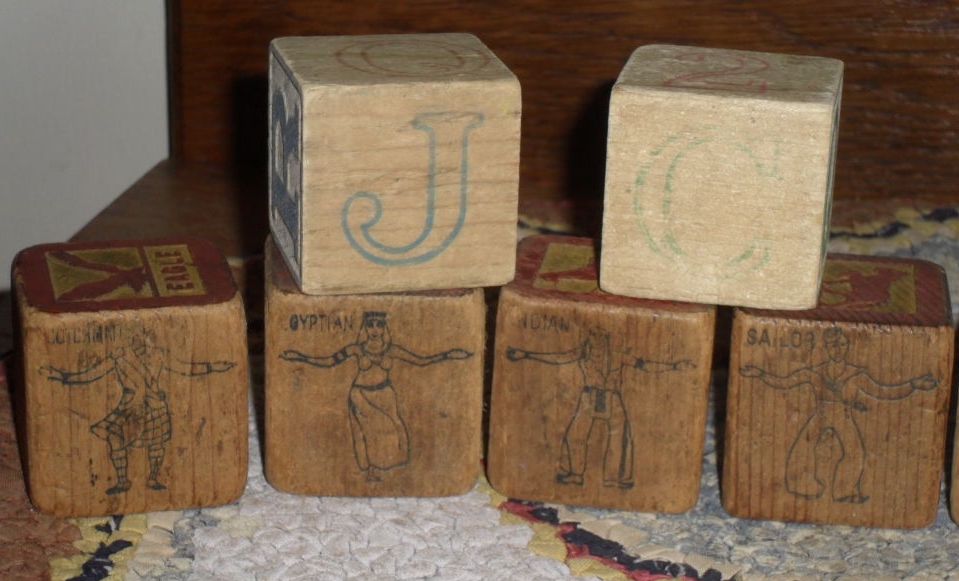 Child's Wooden Blocks - Group of 11 Child's Wooden Blocks - Group of 11