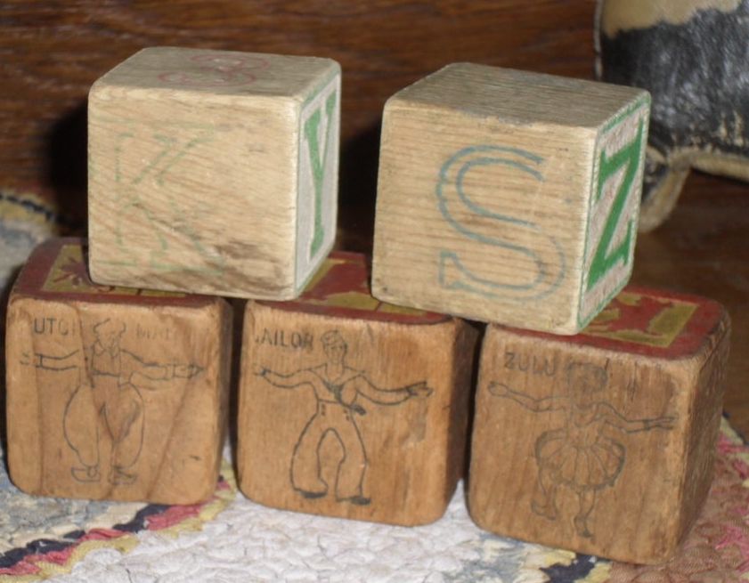 Child's Wooden Blocks - Group of 11 Child's Wooden Blocks - Group of 11