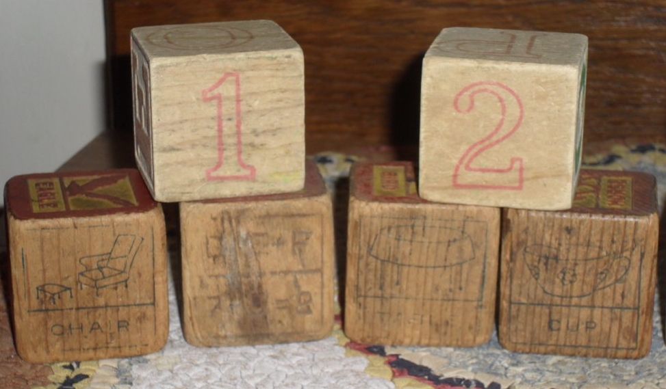 Child's Wooden Blocks - Group of 11 Child's Wooden Blocks - Group of 11