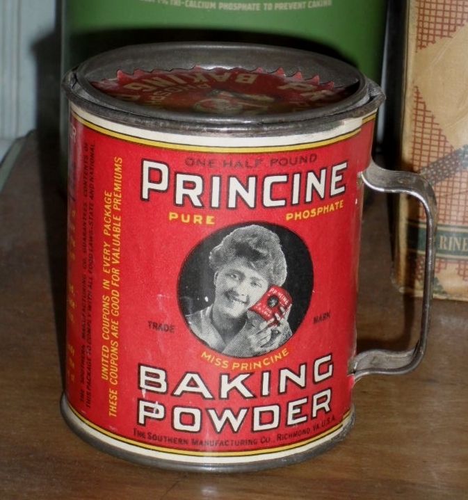 PRINCINE Baking Powder Advertising Tin - c.1910s PRINCINE Baking Powder Advertising Tin - c.1910s