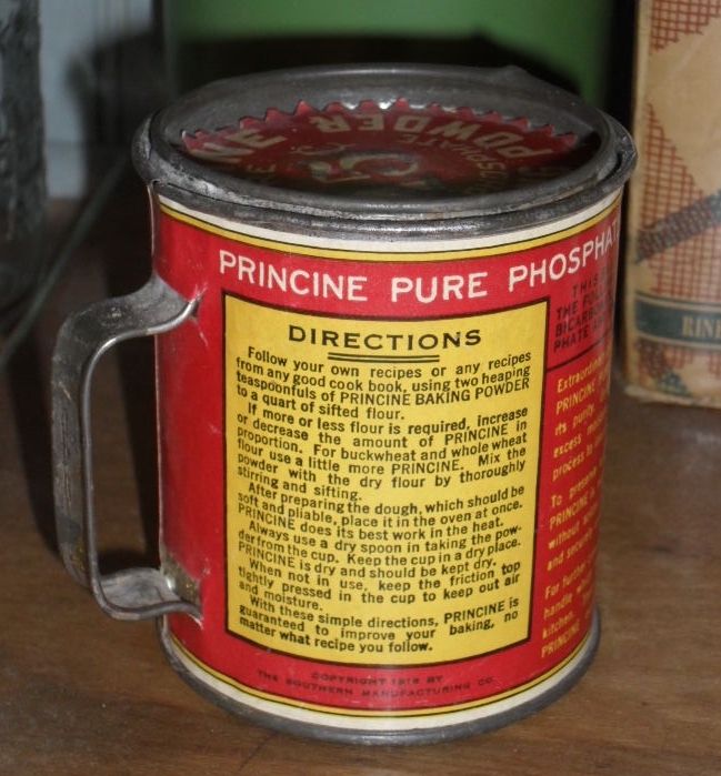 PRINCINE Baking Powder Advertising Tin - c.1910s PRINCINE Baking Powder Advertising Tin - c.1910s