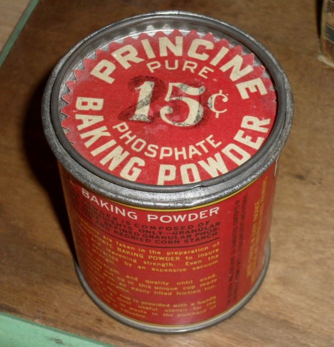 PRINCINE Baking Powder Advertising Tin - c.1910s PRINCINE Baking Powder Advertising Tin - c.1910s