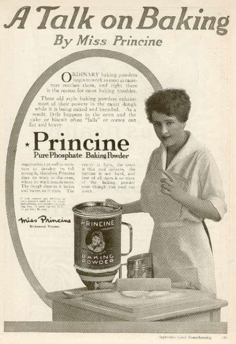 PRINCINE Baking Powder Advertising Tin - c.1910s PRINCINE Baking Powder Advertising Tin - c.1910s