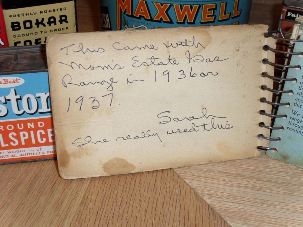 1930s Estate Stove Cook Book - Recipes and Suggestions 1930s Estate Stove Cook Book - Recipes and Suggestions
