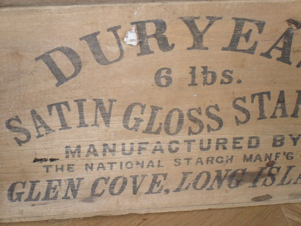 Wooden DURYEAS Box - Crate Satin Gloss Starch - Long Island Wooden DURYEAS Box - Crate Satin Gloss Starch - Long Island