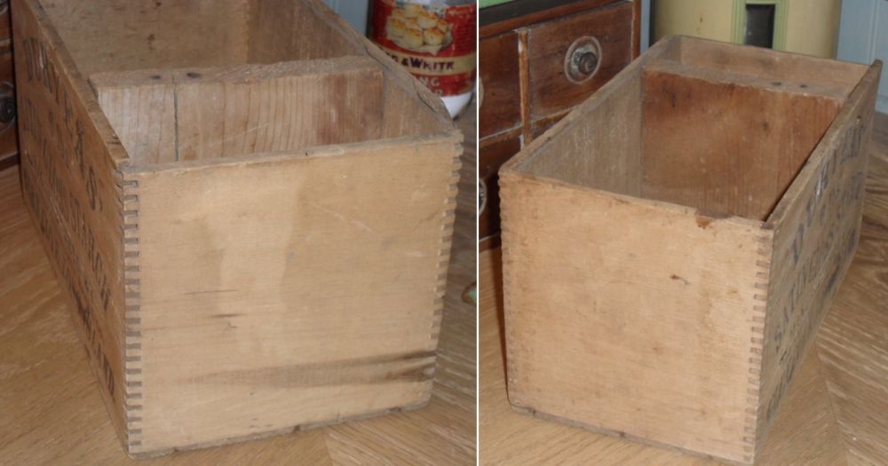 Wooden DURYEAS Box - Crate Satin Gloss Starch - Long Island Wooden DURYEAS Box - Crate Satin Gloss Starch - Long Island