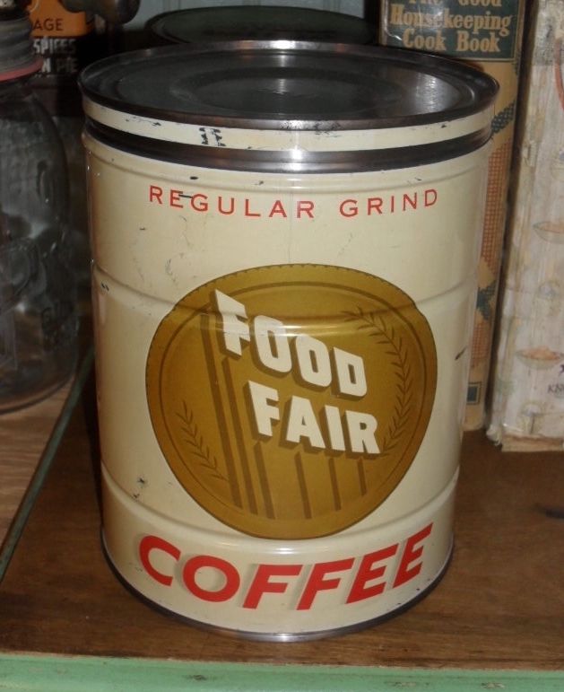 Food Fair Coffee Tin - c. 1940 2 lb. Keywind Food Fair Coffee Tin - c. 1940 2 lb. Keywind