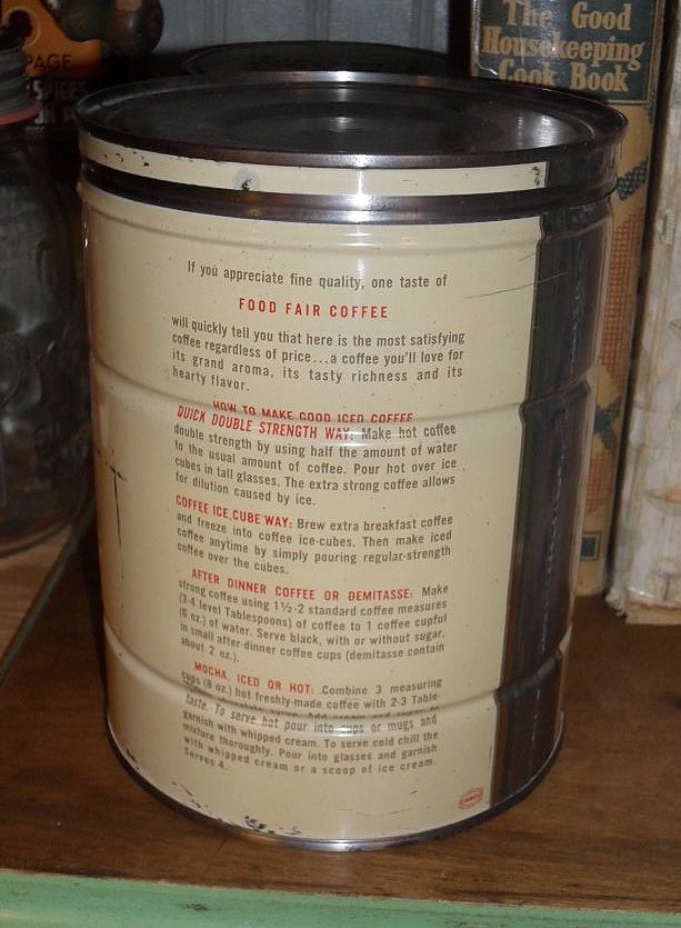Food Fair Coffee Tin - c. 1940 2 lb. Keywind Food Fair Coffee Tin - c. 1940 2 lb. Keywind