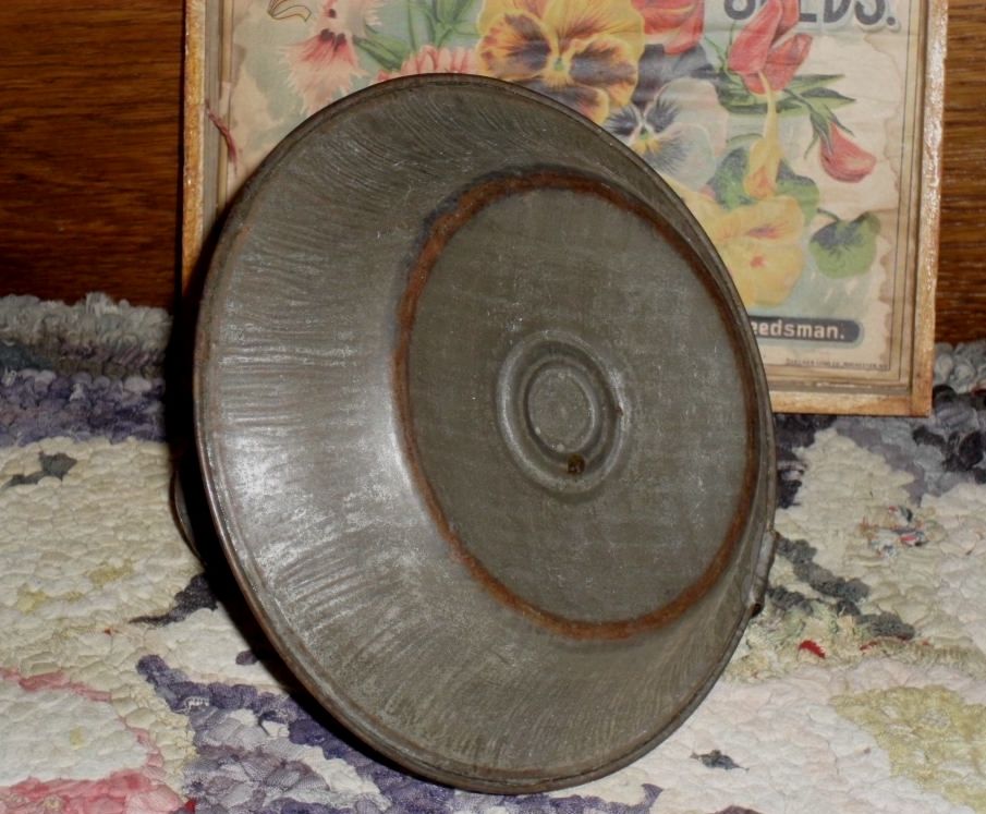 Tin Push-up Hog Scraper Deep Pan Candlestick - 19th C. Tin Push-up Hog Scraper Deep Pan Candlestick - 19th C.