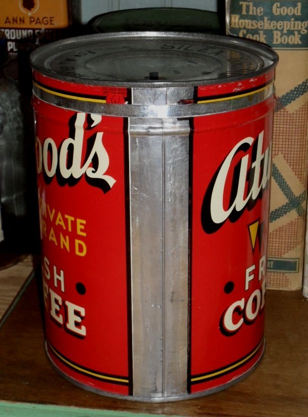 Atwood's Coffee Tin - c. 1940 - 2 lb. Atwood's Coffee Tin - c. 1940 - 2 lb.