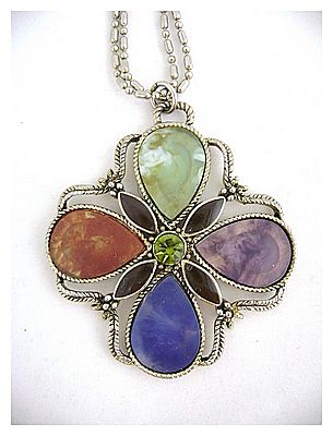 Unique MONET Stained Glass Necklace Unique MONET Stained Glass Necklace