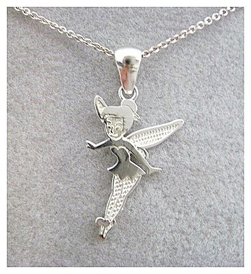 Sterling Silver TINKERBELL Disney Pendant Necklace Sterling Silver TINKERBELL Disney Pendant Necklace