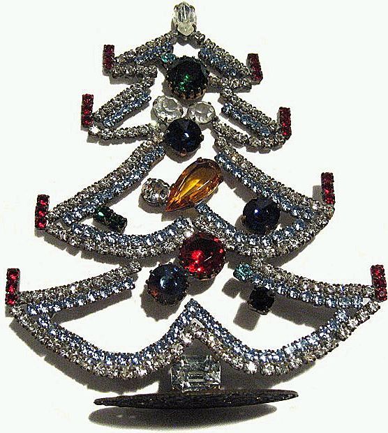 Czech Rhinestone Christmas Tree Tabletop Decoration Czech Rhinestone Christmas Tree Tabletop Decoration