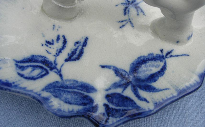 Flow Blue Staffordshire Ironstone Ring Tree Flow Blue Staffordshire Ironstone Ring Tree