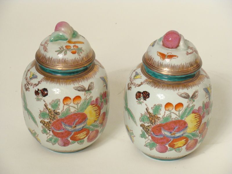 Vintage Samson Polychrome Porcelain Ginger Jars Vintage Samson Polychrome Porcelain Ginger Jars