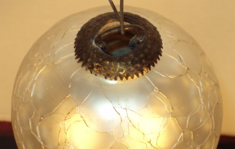 White Gass Kugel Christmas Ornament White Gass Kugel Christmas Ornament