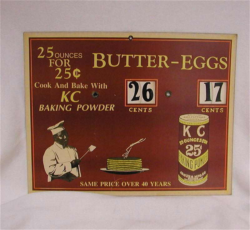 Paper KC Baking Powder Advertising Display. Black Americana Paper KC Baking Powder Advertising Display. Black Americana