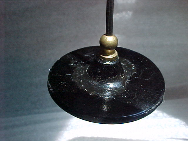 Iridescent Black Glass Triad Design Hatpin Iridescent Black Glass Triad Design Hatpin