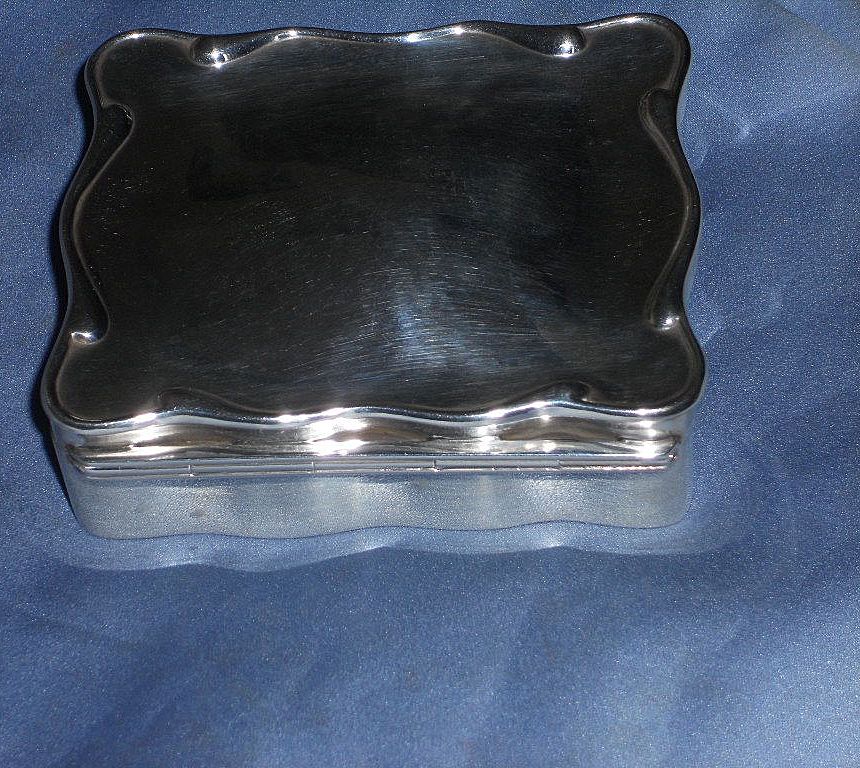 Silver, Fitted, Jewelry Box, Edwardian Silver, Fitted, Jewelry Box, Edwardian