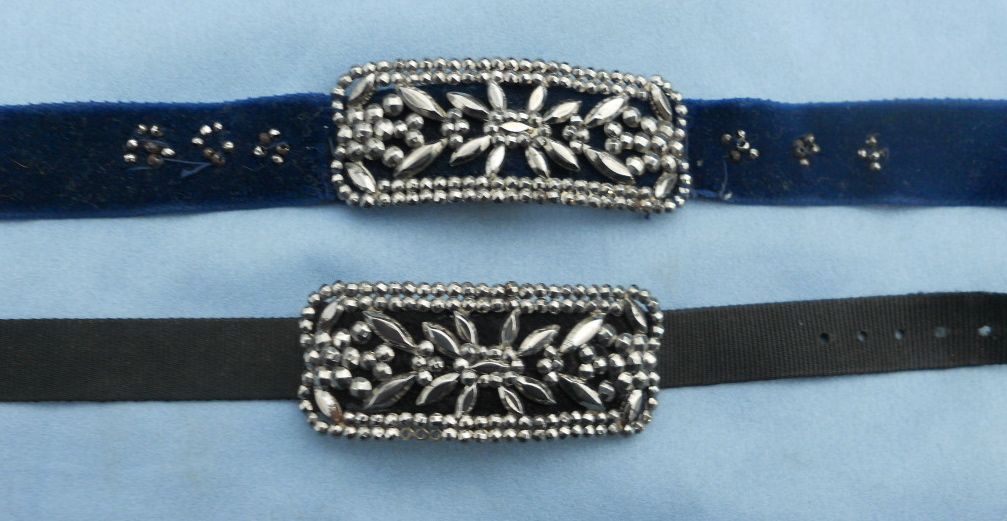 Cut Steel Buckle Set, Bracelet, Choker, Georgian Cut Steel Buckle Set, Bracelet, Choker, Georgian