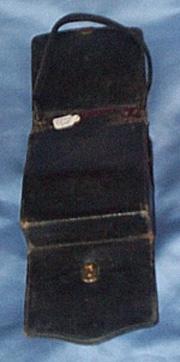 Leather Purse With Opera Glasses, Late Victorian Leather Purse With Opera Glasses, Late Victorian