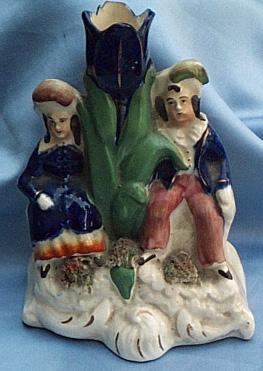 Staffordshire, Tulip Vase, Victorian Staffordshire, Tulip Vase, Victorian