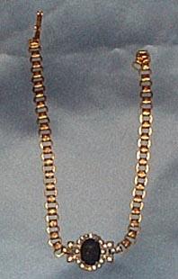 Choker, Victorian, Cameo, Rolled Gold, Cut Crystals Choker, Victorian, Cameo, Rolled Gold, Cut Crystals