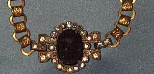 Choker, Victorian, Cameo, Rolled Gold, Cut Crystals Choker, Victorian, Cameo, Rolled Gold, Cut Crystals
