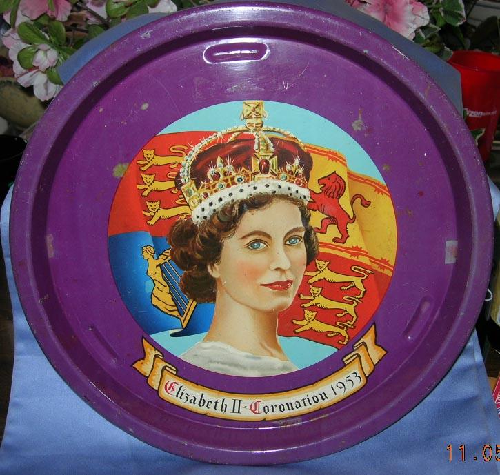 Queen Elizabeth Coronation Tray, 1953 Queen Elizabeth Coronation Tray, 1953