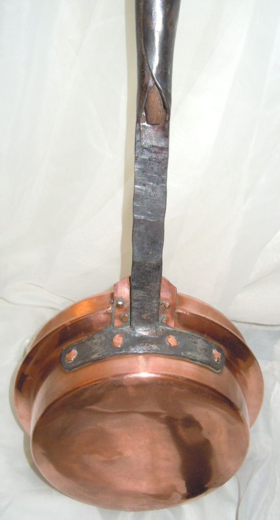 French antique bed warmer copper & wood handle French antique bed warmer copper & wood handle