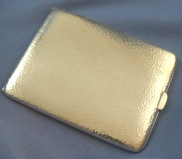 Hammered Cigarette case Watrous Mfg co. silver plate Hammered Cigarette case Watrous Mfg co. silver plate
