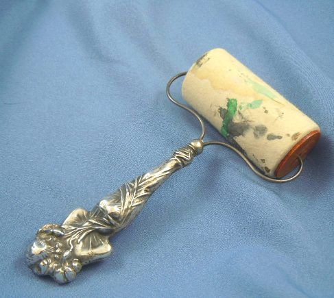 Art nouveau ink roller nude female sterling silver Art nouveau ink roller nude female sterling silver