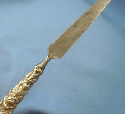 Repousse S. Kirk & Sons file sterling handle Repousse S. Kirk & Sons file sterling handle