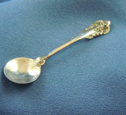 Salt spoon sterling silver Grand Baroque pattern Salt spoon sterling silver Grand Baroque pattern