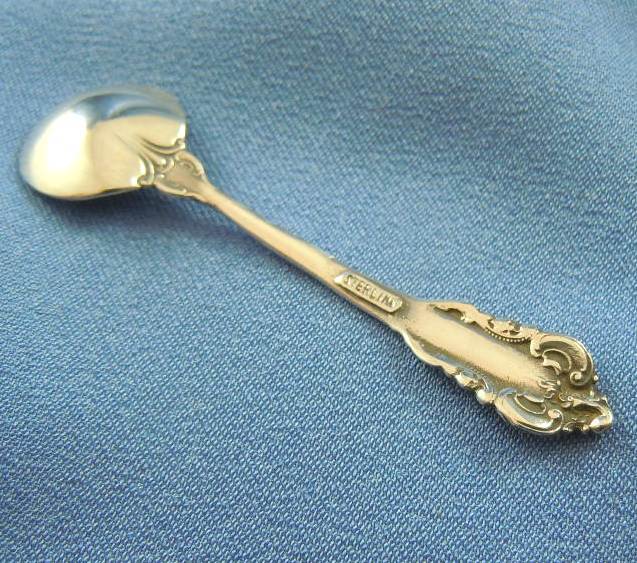 Salt spoon sterling silver Grand Baroque pattern Salt spoon sterling silver Grand Baroque pattern