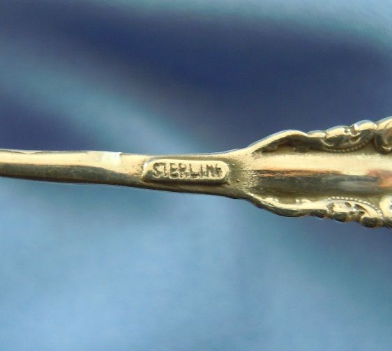 Salt spoon sterling silver Grand Baroque pattern Salt spoon sterling silver Grand Baroque pattern