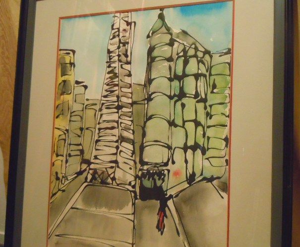 Transamerica pyramid San Francisco water color by Mark Luca Transamerica pyramid San Francisco water color by Mark Luca