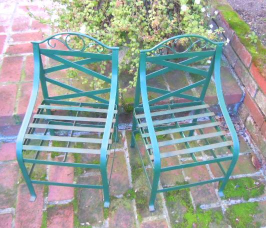 French steel garden chairs for child green (2) French steel garden chairs for child green (2)