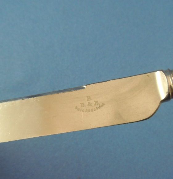 Mother of pearl Knives lunch Columbia cutlery silver plated 6 Mother of pearl Knives lunch Columbia cutlery silver plated 6