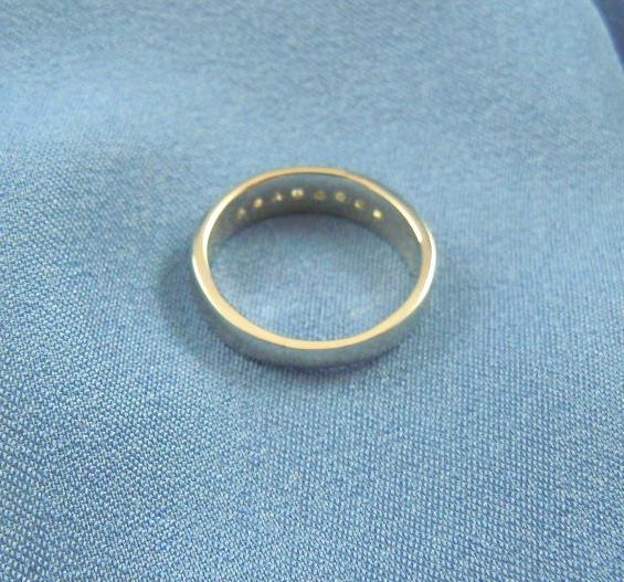 Platinum channel set diamonds 950 band ring Platinum channel set diamonds 950 band ring