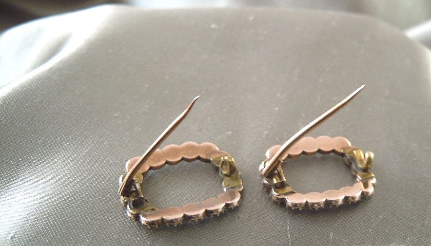 Antique Victorian Whitby Jet Small Pins (2) 9K Gold Antique Victorian Whitby Jet Small Pins (2) 9K Gold