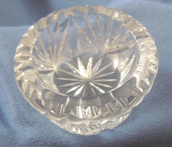 Five Crystal Cut Glass Salt Cellars 5 Five Crystal Cut Glass Salt Cellars 5