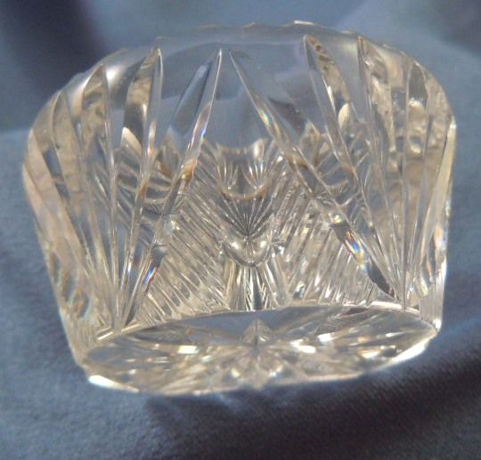 Five Crystal Cut Glass Salt Cellars 5 Five Crystal Cut Glass Salt Cellars 5
