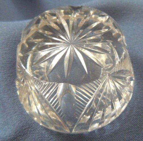 Five Crystal Cut Glass Salt Cellars 5 Five Crystal Cut Glass Salt Cellars 5