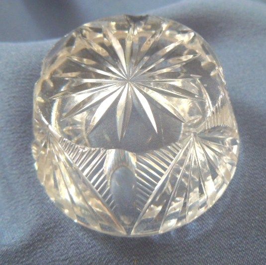 Five Crystal Cut Glass Salt Cellars 5 Five Crystal Cut Glass Salt Cellars 5