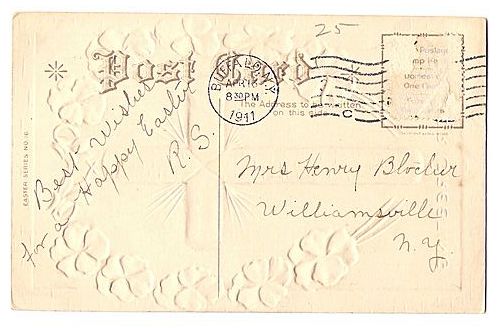 1911 Embossed Easter Wooden Cross Post Card 1911 Embossed Easter Wooden Cross Post Card