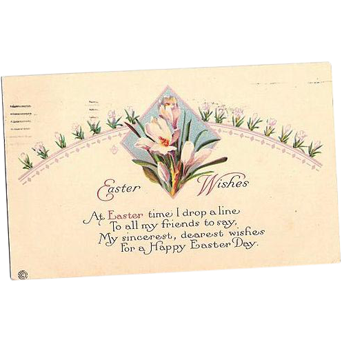 1920 Easter Wishes ~ Stecher Lithography Co. Post Card Series 754A 1920 Easter Wishes ~ Stecher Lithography Co. Post Card Series 754A
