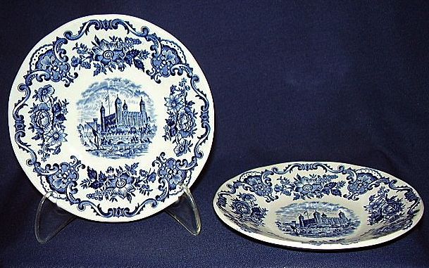 Enoch Wedgwood (Turnstall) Ltd, England, "Royal Homes of Britain" Saucers Enoch Wedgwood (Turnstall) Ltd, England, "Royal Homes of Britain" Saucers