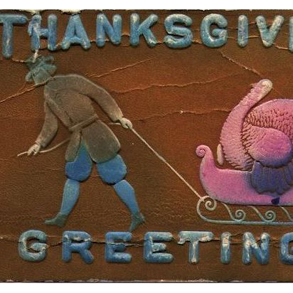 Early 1900s Thanksgiving Postcard Embossed and Air Brushed ~ Unusual Early 1900s Thanksgiving Postcard Embossed and Air Brushed ~ Unusual