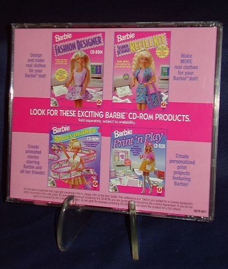 BARBIE Software "Barbie Fashion Designer" CD-Rom by Mattel Media BARBIE Software "Barbie Fashion Designer" CD-Rom by Mattel Media